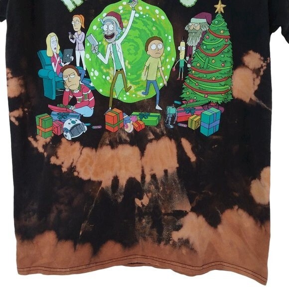 Rick Morty RICKMAS ADULT SWIM Christmas holiday ripple junction t-shirt  SMALL - Picture 7 of 10